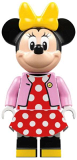 LEGO dis089 Minnie Mouse - Bright Pink Jacket, Red Polka Dot Dress, Yellow Bow