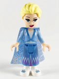 LEGO dp069 Elsa - Glitter Cape with Two Tails, Medium Blue Skirt with White Shoes