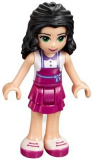 LEGO frnd183 Friends Emma, Magenta Layered Skirt, White Top with Magenta Apron