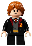 LEGO hp283 Ron Weasley, Gryffindor Robe, Sweater, Shirt and Tie, Black Short Legs