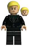 LEGO hp412 Draco Malfoy - Black Suit, Slytherin Tie, Neutral / Scared